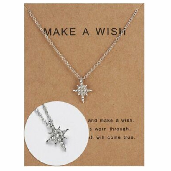 Shining Star Cz Crystal Necklace With Card